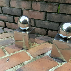 Stainless Box Andirons